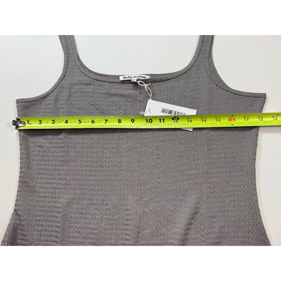 NWT Reformation Gray XL Claramae Maxi Sleeveless Dress Deadstock (bin AA220) - Picture 5 of 8